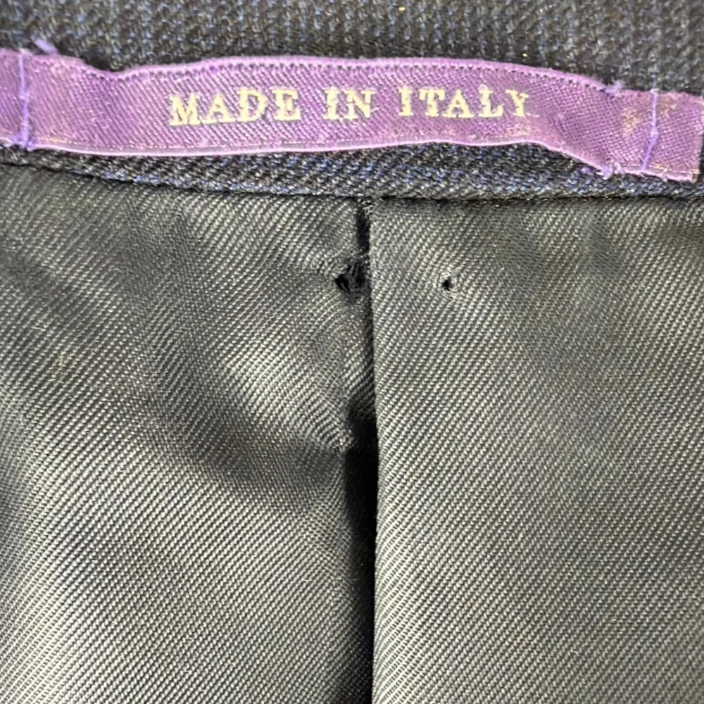 Ralph Lauren‎ Purple Label Mens 44R Blue Glen Plaid Wool Blazer Sport Coat Italy